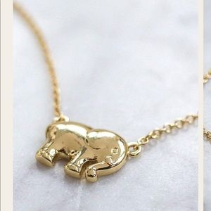 Adorable elephant charm necklace